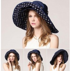 Mujer&apos;s Summer Cotton Big Floppy Wide Brim Sun Hat Foldable Vacation Beach Cap  eb-56492346